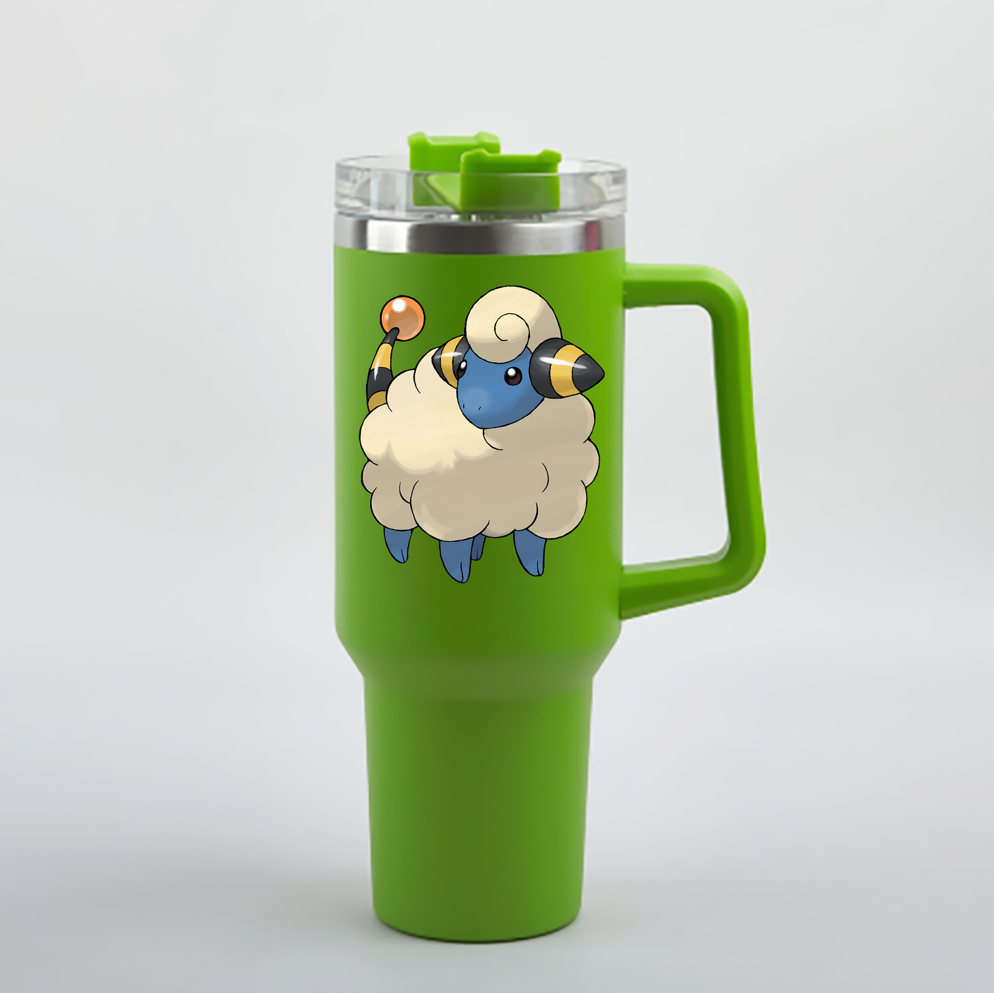 （画像用） ポケットモンスター Pokémon 1200mL車用タンブラー - クリスタルステッカー（プラスチックストロー付き）